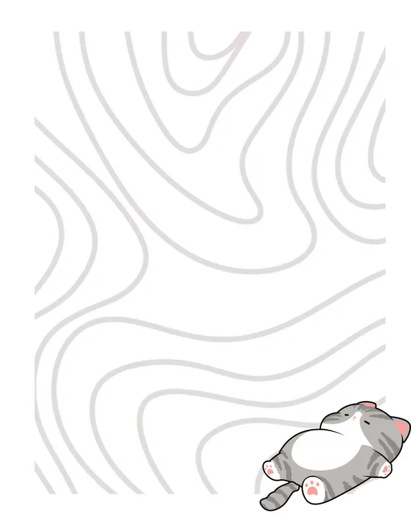 Cats No. 12 note pad, design 2