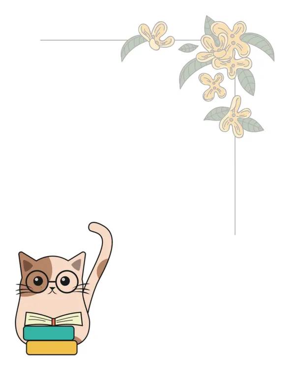 Cats No. 13 note pad, design 1