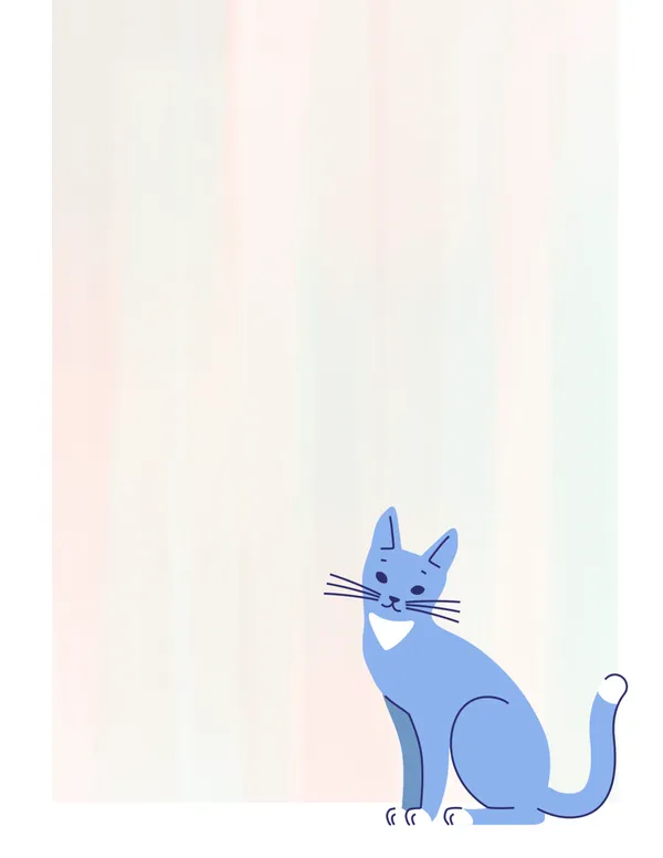 Cats No. 15 note pad, design 1