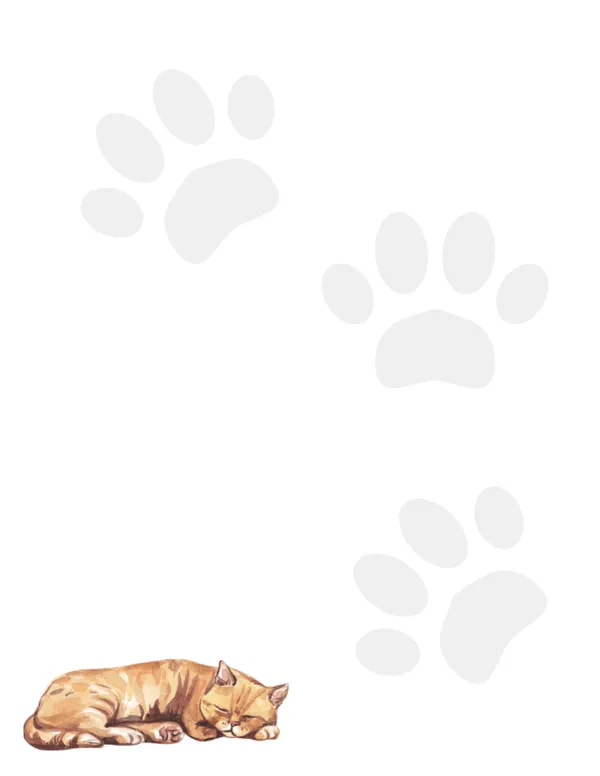 Cats No. 16 note pad, design 1