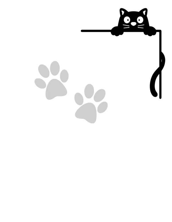 Cats No. 17 note pad, design 1
