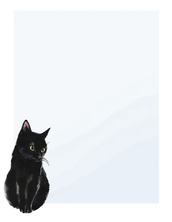Cats No. 19 note pad, design 1
