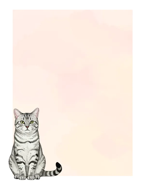 Cats No. 21 note pad, design 1