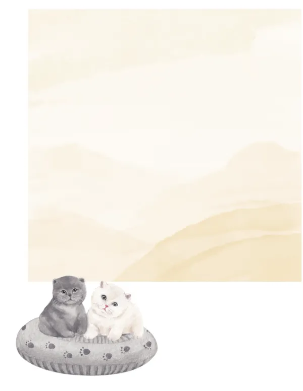 Cats No. 22 note pad, design 1