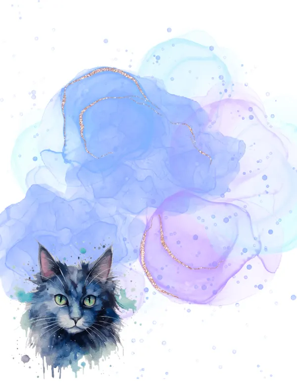 Cats No. 23 note pad, design 1