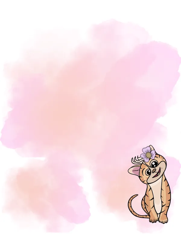 Cats No. 24 note pad, design 1