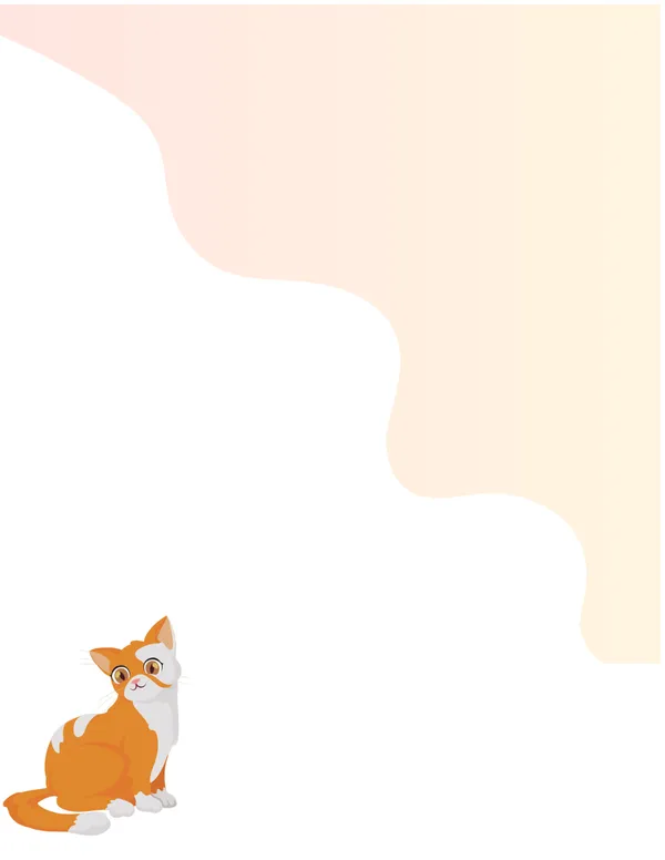 Cats No. 5 note pad, design 1