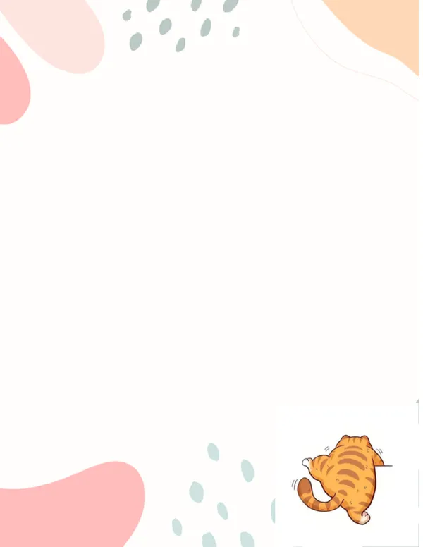 Cats No. 8 note pad, design 1