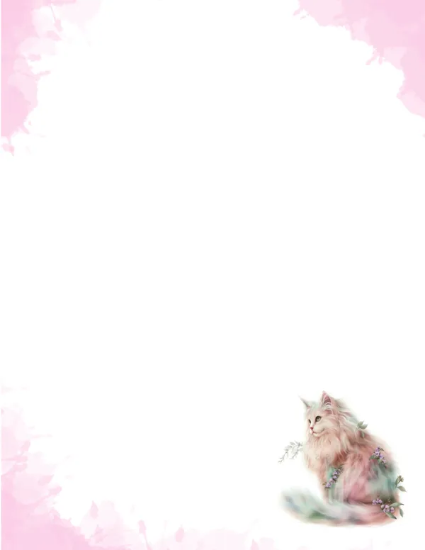 Cats No. 8 note pad, design 2
