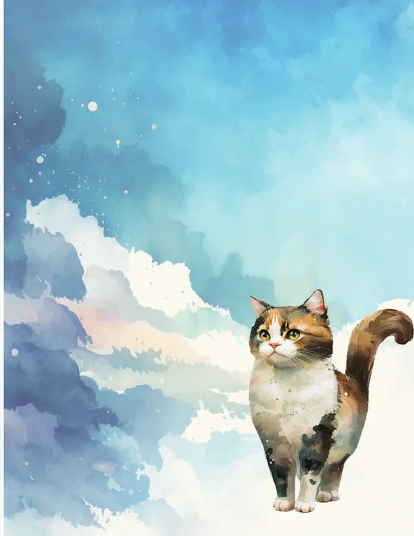 Cats No. 9 note pad, design 2