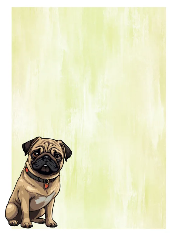 Dogs No. 5 note pad, design 1