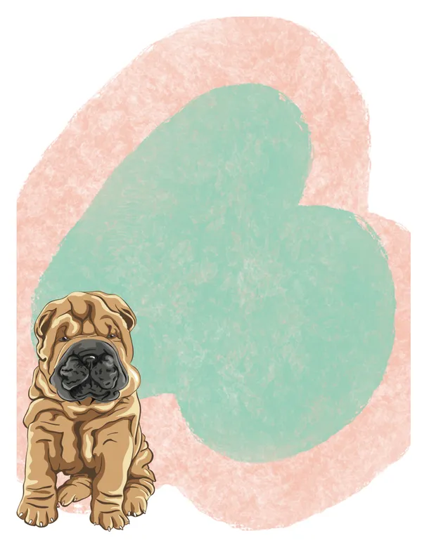 Dogs No. 5 note pad, design 2