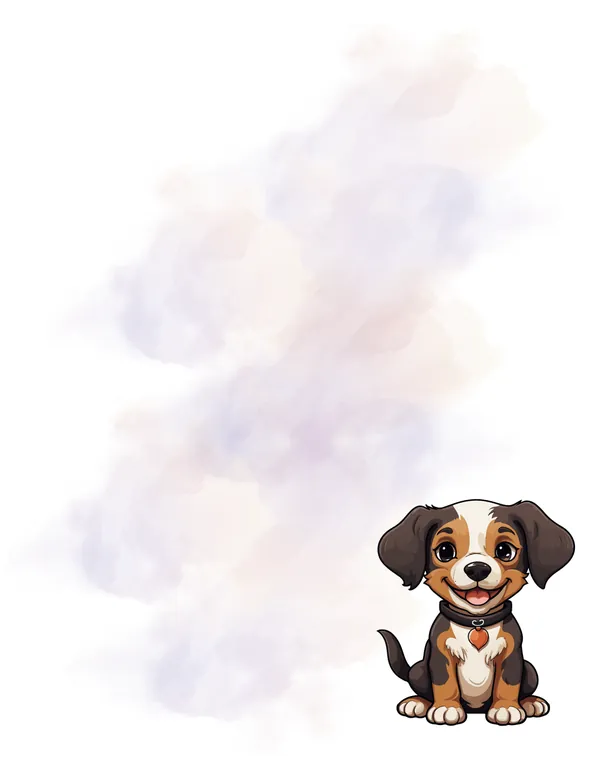 Dogs No. 7 note pad, design 1