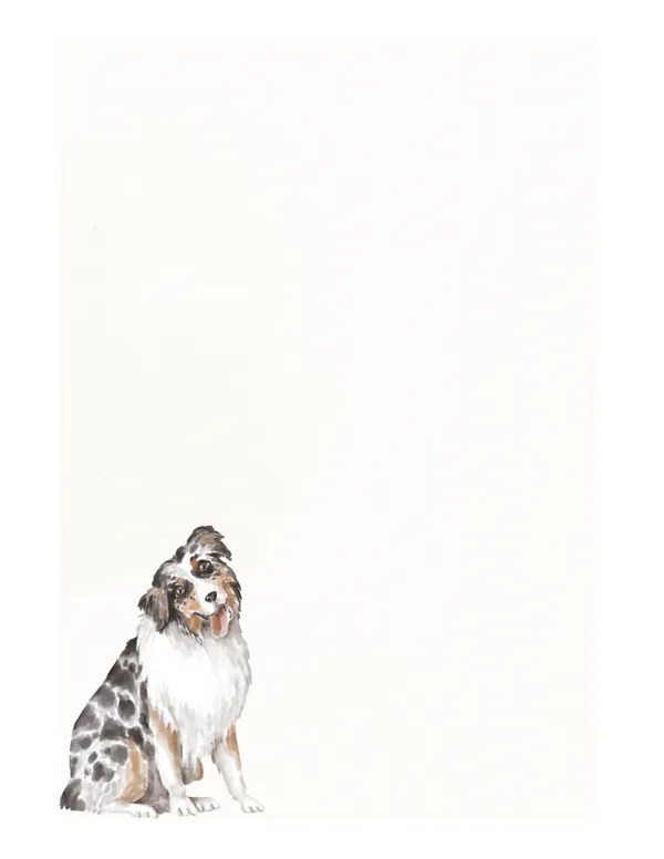 Dogs No. 9 note pad, design 2