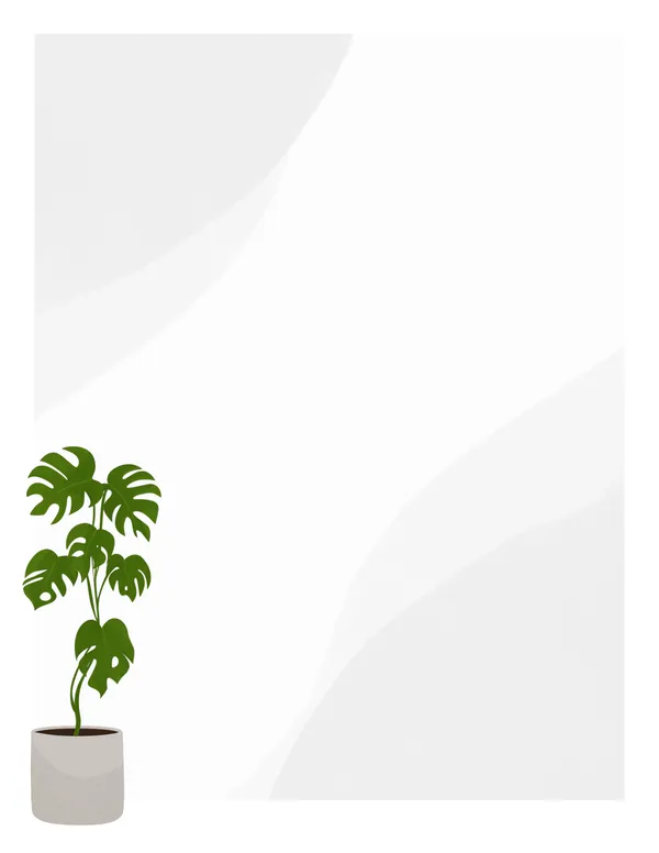 Plants No. 3 note pad, design 1